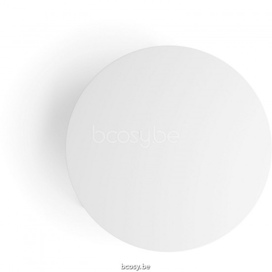 Diphano Ray salontafel S 80xR (35,5h) Aluminium Wit Frame Tafelblad Aluminium Wit.