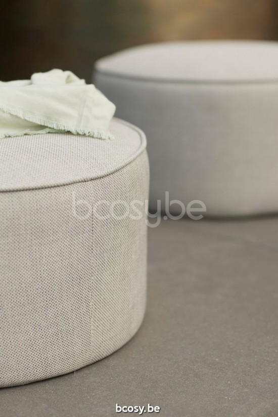 Diphano Easy-Fit runder Fußhocker 70xR Stoff Wetterfest Seagull.