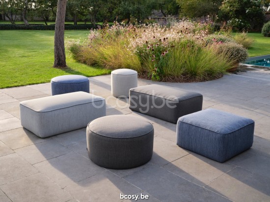 Diphano Easy-Fit ronde poef 70xR Stof Weersbestendig Clay.