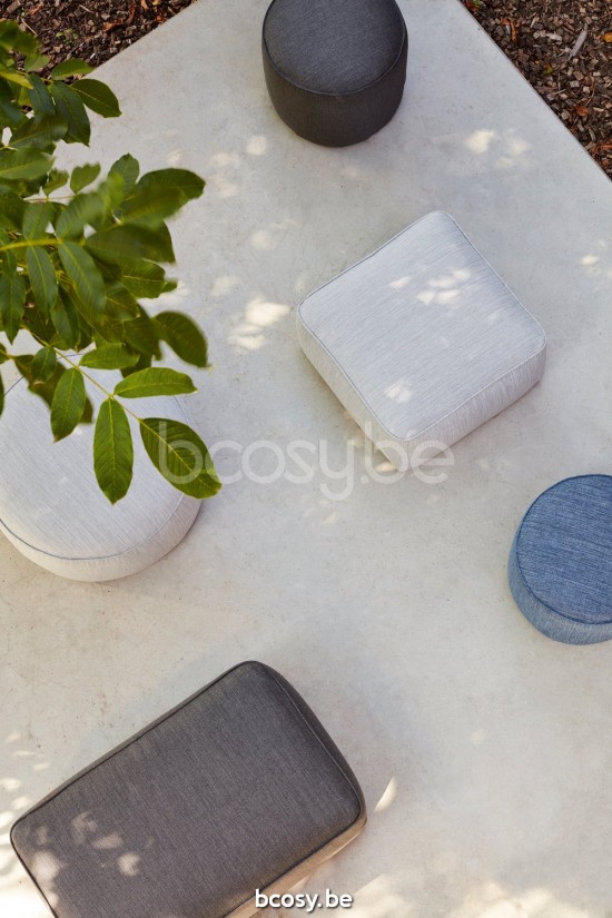 Diphano Easy-Fit ronde poef 50xR Stof Weersbestendig Clay.