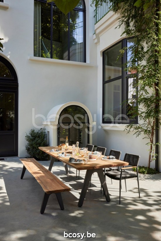 Diphano Pure Garden outdoor dining tables 340x100 PCA Lava.