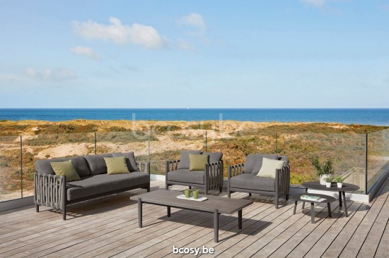 Diphano Switch coffee table S ceramic (140x62) Aluminium Lava Frame Top Ceramic Rust 11 mm Lay-On.