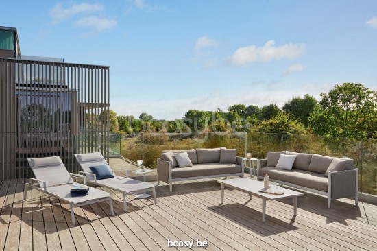 Diphano Switch coffee table S ceramic (140x62) Aluminium White Frame Top Ceramic Marble White 11 mm Lay-On.