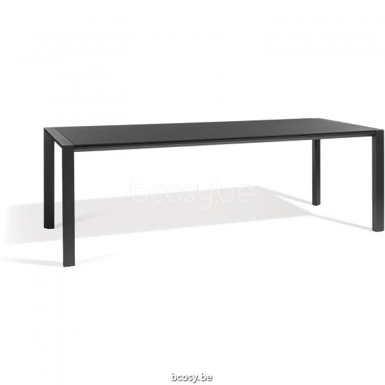 Diphano Selecta dining table 226x90 Aluminium Lava Frame Top Ceramic Black 6 mm Inlay.