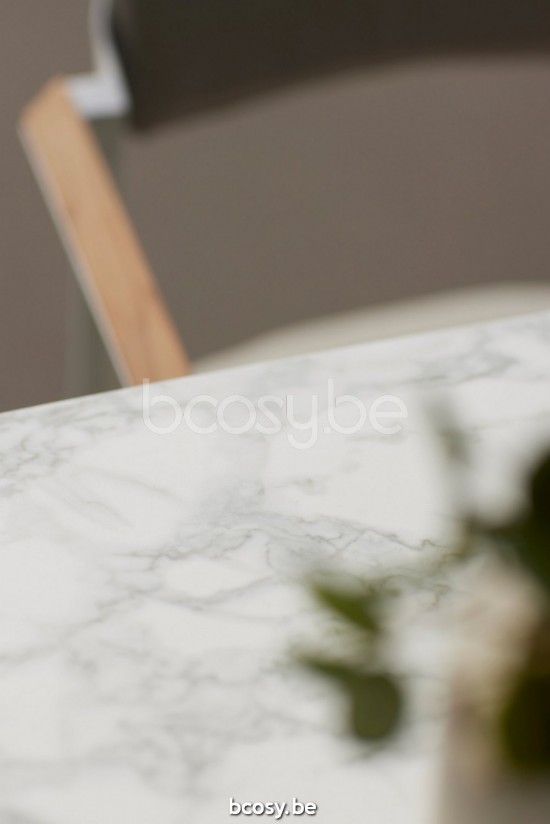 Diphano Icon table de jardin 226x104 Cadre Aluminium blanc Dessus Céramique blanc Carrara 6 mm imposé.