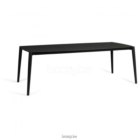 Diphano Icon dining table 226x104 Aluminium Lava Frame Top Ceramic Coal Black 6 mm Lay-On.