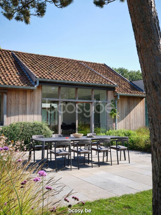 Diphano Icon Gartentisch 292x104 Aluminium Lava Gestell Tischplatte Keramik Steinkohle 6 mm auferlegt.