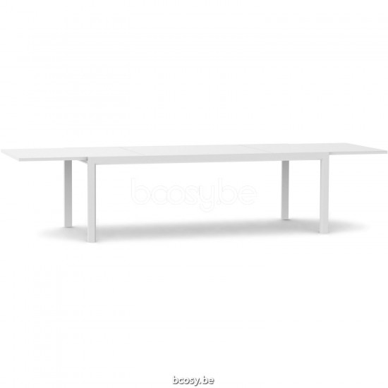 Diphano Selecta extendable table 225-345x108 Aluminium White Frame Top Ceramic White 6 mm Lay-On.