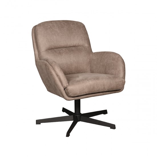 LABEL51 Fauteuil Moss - Taupe - Micro Suede.