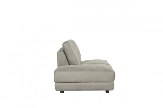 LABEL51 Bank Tivoli - Taupe - Micro Suede - Ottomane Links Voorstaand.