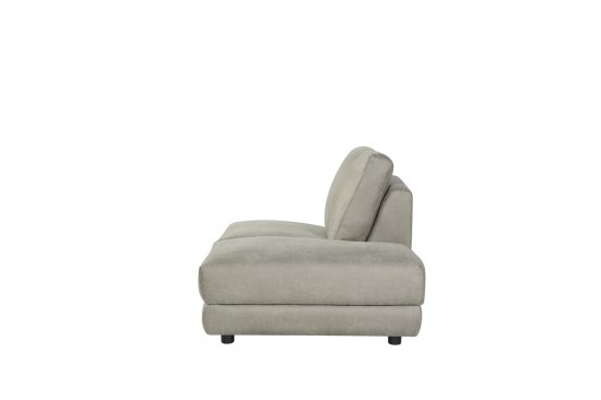 LABEL51 Bank Tivoli - Taupe - Micro Suede - Ottomane Rechts Voorstaand.