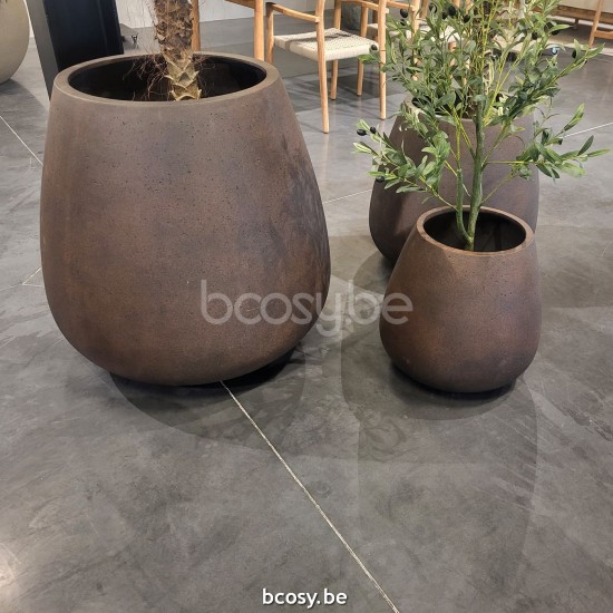 Jardinico CUMINO Jardinière Cumino Conico set 3 Ruggine.