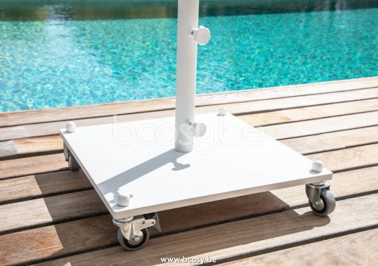 Jardinico ELBA Pied De Parasol Elba Medium 44 Kg White Steel.