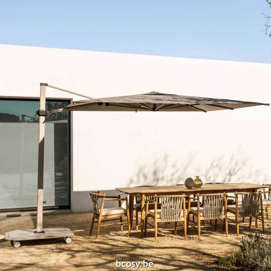 Jardinico JCP301 300x300 Parasol Deporté Mât Lin Toile Cotton Sunbrella Plus Marine.