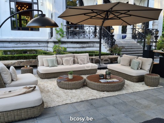 Jardinico JCP303 Parasols suspendus deportés pendants décentrés flottants à mât libre décentré.