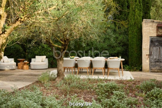 Jardinico LEGNA Table De Jardin Sable Teck Earth.