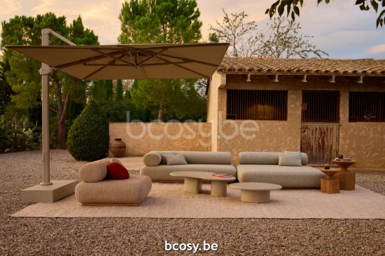 Jardinico LIMA 400x400 Square Pole Linen Canopy Nile Sunbrella Plus Marine cat3.