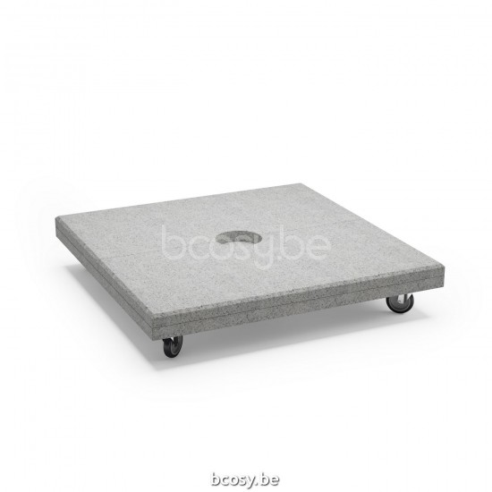 Jardinico LIMA Vierkante Parasolvoet 300 kg Silk Grey Granite Lima-Kingston.