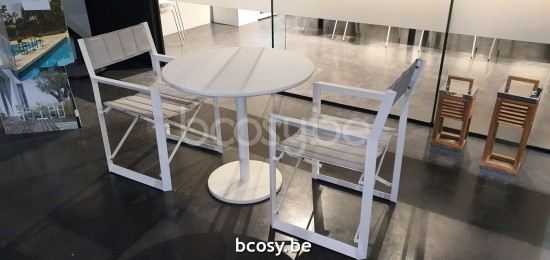 Jardinico MANTRA BISTRO Director Chair White - Silver Textile.