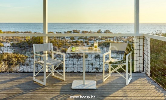  Jardinico MANTRA BISTRO Regiestuhl Weiß - Silber Textil.