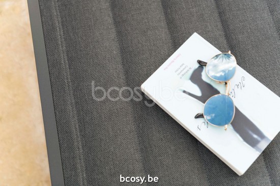 Jardinico MANTRA BISTRO Bain De Soleil-chaise Longue Textile Anthracite.