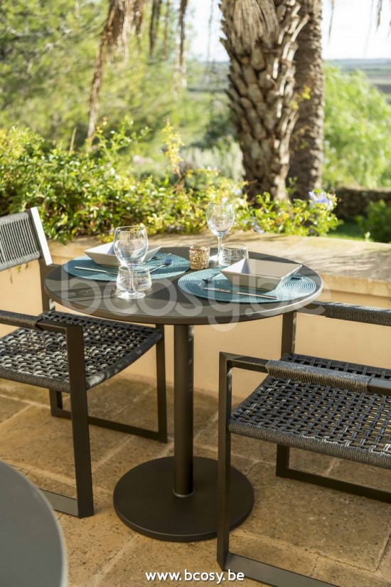 Jardinico MANTRA BISTRO Runder Bistrotisch Anthrazit Anthracite.