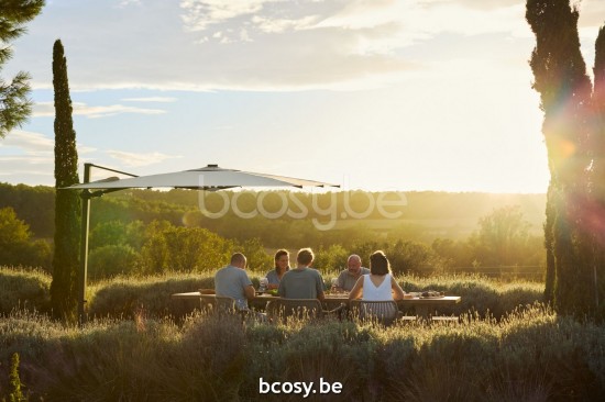 Jardinico NATURE Gartentisch mit Tischplatte aus Teakholz.