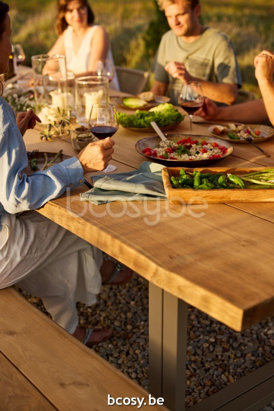 Jardinico NATURE Rectangular Garden Table Almond Teak.