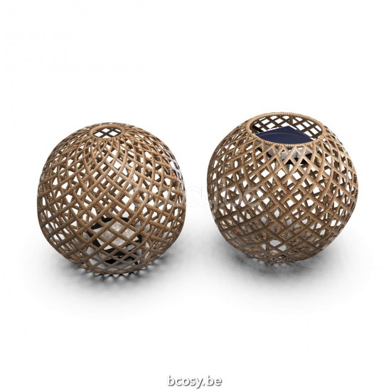  Jardinico SOLORE Runder Led-licht Sonnenschirm Beleuchtung Ø48 Groß Natural.