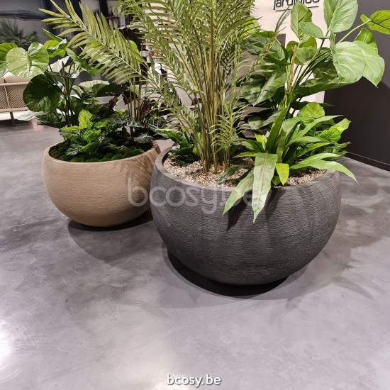 Jardinico TERRA Pot De Plantes Et Jardinière D'extérieur Rond ø91x56H Cerchio 91 Haut Sabbia.