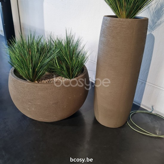 Jardinico TERRA Round Flower And Plant Pot Ø55x140H Alto Large Macchiato.