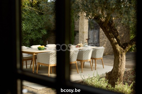 Jardinico TONDO Lehnstuhl - Sessel Teakholz-Versiegelung Pampas cat C.