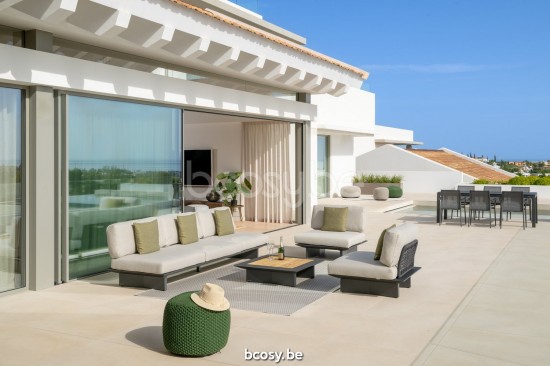 Jati Kebon Arbon Base salon 3 places Aluminium anthracite mat.