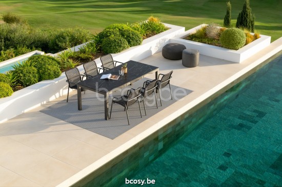 Jati&Kebon Durham chaises de jardin empilables Aluminium anthracite mat anthracite.