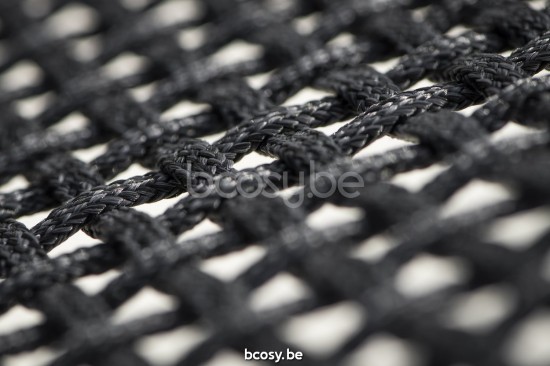 Jati Kebon Durham Fauteuil empilable Sans coussins Aluminium anthracite mat Corde anthracite.