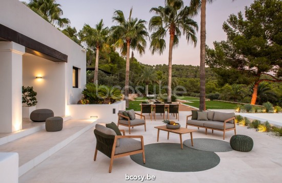 Jati Kebon Ritz Teak Sofa 1-zits Zonder kussens Koord Khaki.