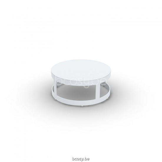 Jati Kebon Burford Coffee Table Alu White Mat Aluminium Plate White Mat D62.