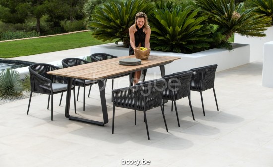 Gescova Gabon Chaise de jardin avec accoudoirs.