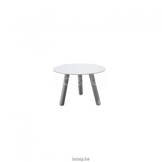 Jati Kebon Skate Alu Bijzettafel Wit mat aluminium Tafelblad Aluminium Wit mat aluminium.