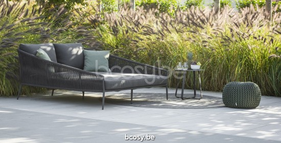Jati&Kebon Fortuna Rope Tuinbedden Outdoor bedden Antraciet mat aluminium Antraciet.