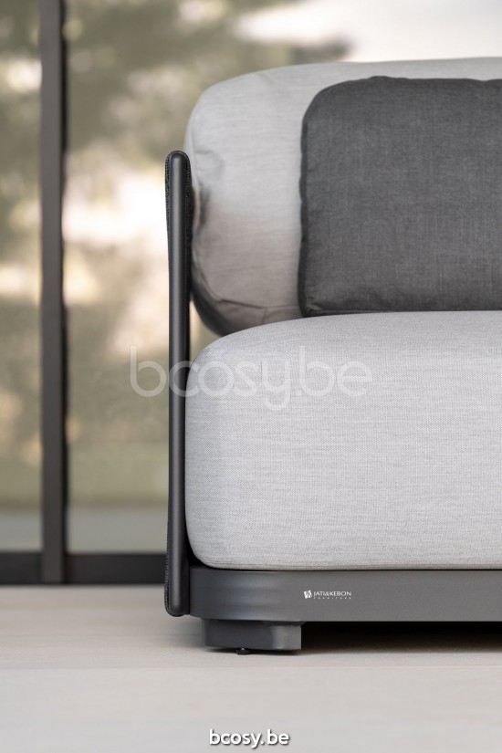 Jati&Kebon Durbuy Loungesets 2zit Antraciet mat aluminium.