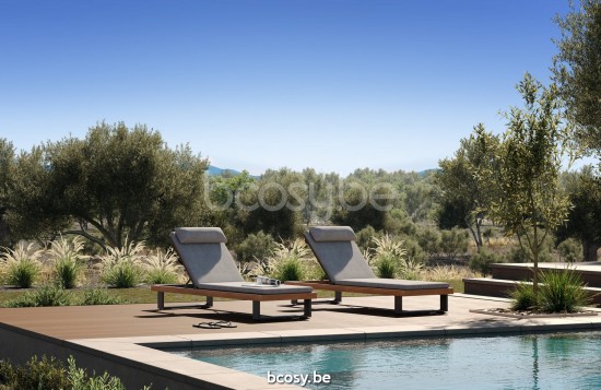 Jati&Kebon Truro ligbedden zonnebedden Antraciet mat aluminium.