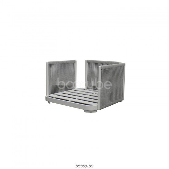 Jati Kebon Durbuy Lounge Base 1-Seat Alu White Mat.