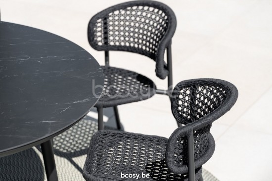 Jati&Kebon Butterfly chaises de jardin empilables Aluminium anthracite mat anthracite.