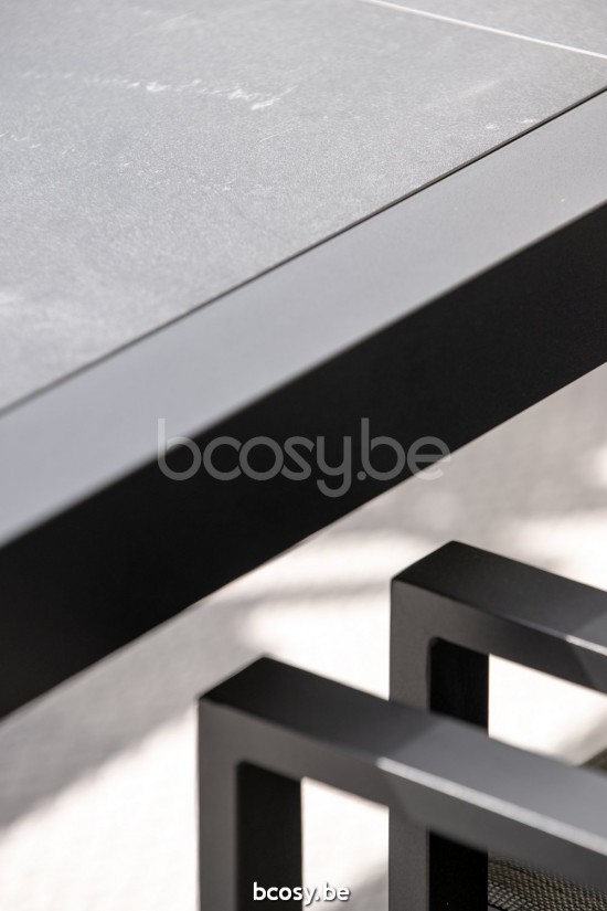 Jati&Kebon Livorno tables de jardin extensibles allongables extensibles Aluminium noir mat.