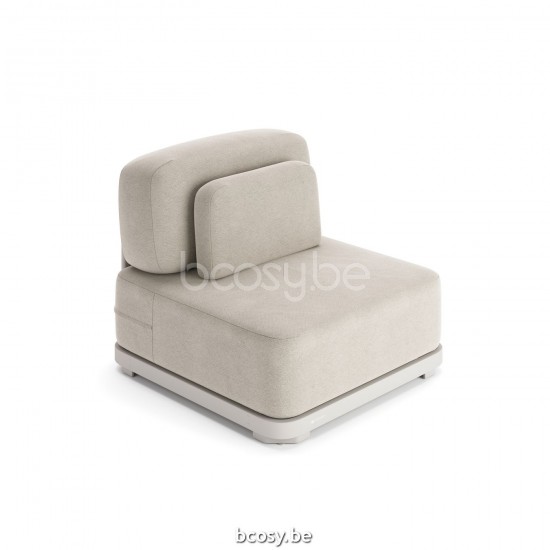 Jati Kebon Durbuy Lounge Base 1Seat Alu Sand Mat.