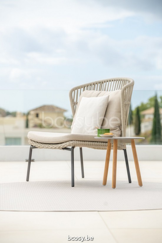 Jati&Kebon Lima Loungesets 1zit Antraciet mat aluminium Beige uni.