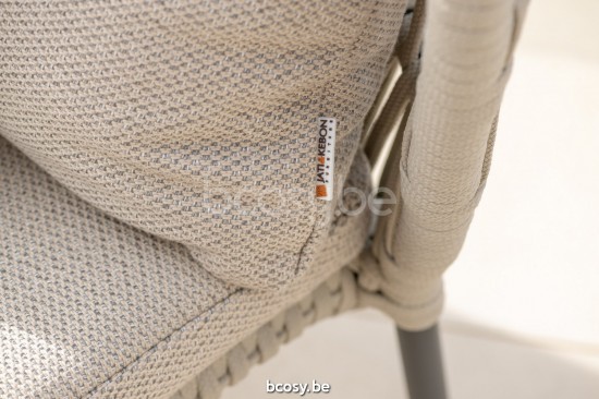 Jati Kebon Lima Deep Seating High Back Chair Alu Charcoal Mat Line Weaving Beige Uni.