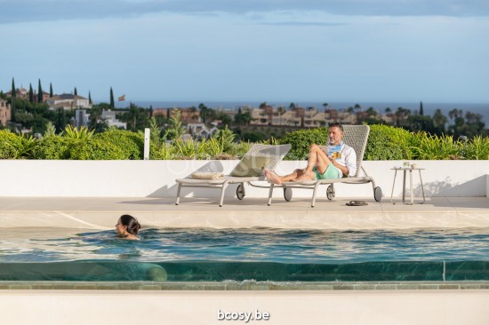 Jati Kebon Durham Sonnenliege Ohne kissen Sandmattes Aluminium Schnur Leinen.