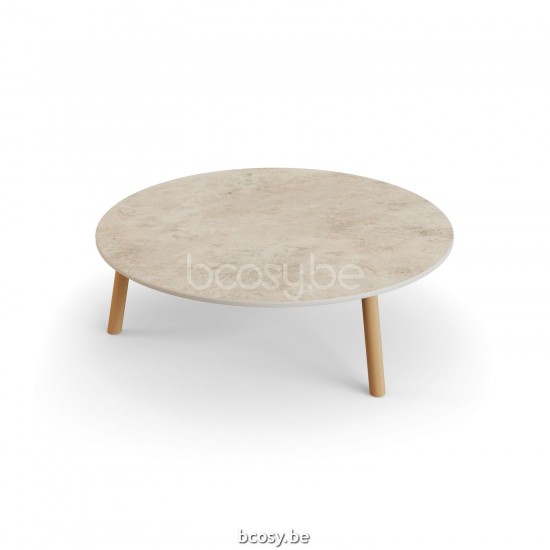 Jati Kebon Ronda Side Table Wood Ceramic Chianca 12 mm D90.
